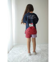 Cg Kids Hello Kitty Kız Çocuk tshirt ve şort Alt Üst Takım Süper Kalite Kumaş Sırt Baskı Detay şort baskı detay (Lacivert)