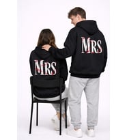 Sevgili Kombini Oversize Hoodie Seti Siyah MR Erkek Çift Hoodie 14 Şubat Sevgililer Günü Özel