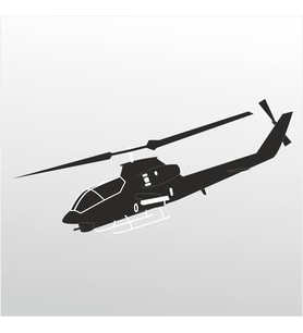 Folyo Sticker Helikopter 70cm Uzunluk (Karışık)