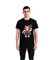 Kedi Verili Beyzbol Şapkalı Baskılı Erkek Tişört