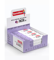 Semillas İncir Glutensiz, Vegan, Alerji Dostu, Meyve ve Tohum Atıştırmalık Bar  35gr x 12 Adet (Mor)
