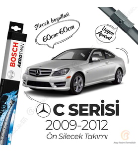 Bosch Aerotwin Muz Silecek Takımı Mercedes C W204 Ön 2009-2012 ile uyumlu