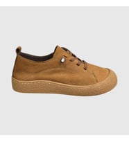 MYFİT SHOES 232 KADIN HAKİKİ DERİ LASTİK BAĞCIKLI CASUAL AYAKKABI TABA NUBUK