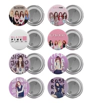 Black Pink Çanta Rozeti Seti 8 Adet En Büyük Boy 5.8cm İğneli Broş