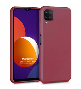 Microsonic Matte Silicone Samsung Galaxy M12 Kılıf Mor