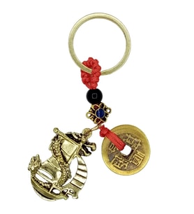 Çin Feng Shui Şans ve Bereket Parası Metal Anahtarlık