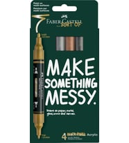 Multimark Akrilik Markör Set, Metalik,4'lü, Çift Uçlu,Çok Amaçlı,Konik Uç,Sınırsız Kullanım Çeşitliliği