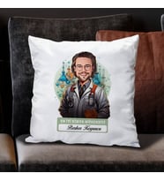 Kişiye Özel Hediye Karikatürlü En İyi Erkek Kimya Mühendisi Yastık