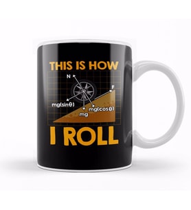 This Is How I Roll Physics Pun Funny Science Kupa Bardak Porselen