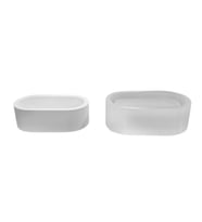 Tahtakale Toptancı Silikon 3D Oval Taş Tozu Saksı ve Mumluk Kalıbı