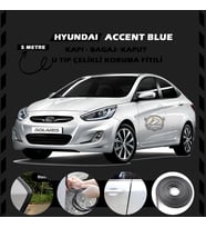 Hyunda Accent Blue Oto Araç Kapı Koruma Fitili 5metre Parlak Siyah Renk