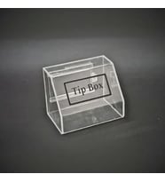 Tipbox - Bahşiş Kutusu Şeffaf - 15x10xh12cm