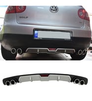 Vw Golf Mk5 Gri Difüzör 4 Krom Egzoz Görünümlü Difizör Arka Ek Body Kit 2003-2009