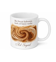Türk Kahvesi Köpüğü Temalı Baskılı Kupa Bardak Kahve Severlere Hediye