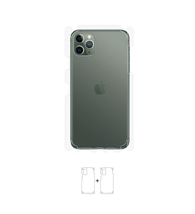 Apple iPhone 11 Pro Max Arka-Yan Koruyucu Poliüretan Film Wrapsol