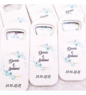 Hayaller Dükkanı 30 Adet Baskılı Dikey Açacak Magnet 4,5x10,5 Cm Uv Nikah Şekeri Nişan Şekeri