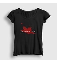 Presmono Kadın Siyah Birds Insomnium T-Shirt 395173tt