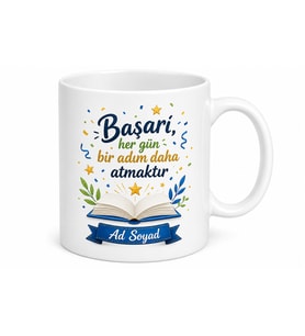 Kişiye Özel Karne Sevinci Baskılı Kupa Bardak Hediye Öğrenci Kupa