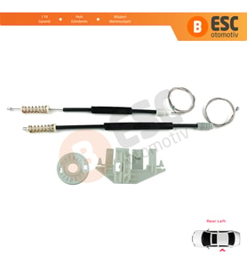 BWR5434 Peugeot 406 8B 8E/F 1995-2004 4/5 Kapı 0130821925 İçin Arka Sol Kapı Cam Kriko Tamir Seti