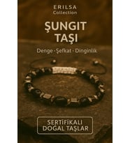 Sertifikalı Şungit Taşı Bileklik Dinginlik ve Şefkat Enerjisiyle Ruhsal Dengeyi Destekler (Çok Renkli)