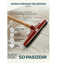 Adissa Premium Kırmızı Çekpas Çekçek Yersil Ucu 40 Cm Sağlam Kauçuk Dayanıklı Plastik (Sap Hariçtir)