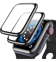 Apple Watch 7 41mm Saat Ekran Koruyucu Full Kaplayan PPMA Pet Serisi (Siyah)