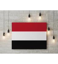 Yemen Bayrağı Kanvas Tablo 40x55cm Dekoratif Tablo