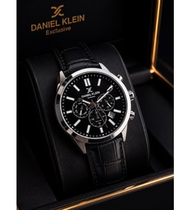 Daniel Klein Damat Ve Takım Elbiseye Özel 2 Yıl Garantili Deri Kordon Erkek Kol Saati VS.BLKT.1067