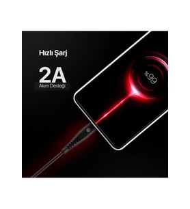 Mojue Usb-C 3’lü Şarj Kablosu Seti Ekstra Dayanıklı Usb-A Usb-C 2A (Mojue By Ttec)  120/200/300CM (Siyah)