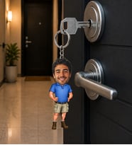 Kişiye Özel Karikatür Anahtarlık – Fotoğraflı Outdoor Erkek Hediyesi Kişiye Özel Erkek Anahtarlık