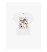 Koton Baskılı Beyaz Erkek Çocuk T-Shirt 6SKB10054TK