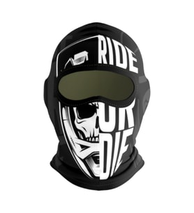 Motobir Balaklava Siyah Beyaz Kuru Kafa Ride Or Die (Renksiz)