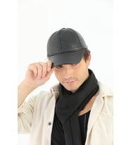 Hakiki Deri Unisex Ayarlanır Şapka (Siyah)
