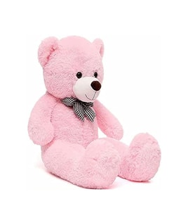 Sevimli 90 cm Peluş Ayı ile  Pembe Konsept Romantik Peluş Ayıcık Buketi