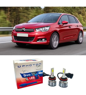 Citroen C4 Led Xenon Kısa Far Ampulü H7 Duo Yeni Seri Beyaz 2012-2017
