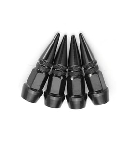 Oto Araba Sibop Kapağı Seti Metal Sivri 4'lü Set Siyah 60 Mm