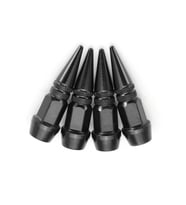 Oto Araba Sibop Kapağı Seti Metal Sivri 4'lü Set Siyah 60 Mm