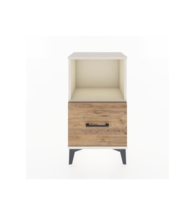 Arges Komodin Tek Raflı Tek Çekmeceli 44x30x80 Aytaşı-Çam