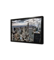 New York Şehir Çerçeveli Cam Tablo