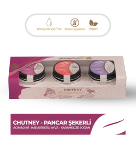 Eşlikçi Chutney 3’lü Set – Pancar Şekerli  Antalya Reçelcisi