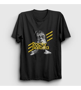 Presmono Unisex Siyah Balboa Film Rocky T-Shirt 249345tt