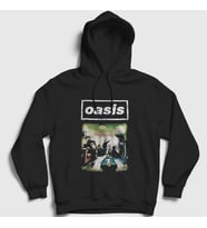 Presmono Unisex Siyah Room Müzik Oasis Kapüşonlu Sweatshirt 513627tt