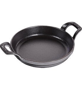 Staub Toz İstiflenebilir Fırın Kabı, Yuvarlak (16 Cm, 0,4 L İçerisinde Bulunan Mat Siyah Kaplı Tepsi (Çok Renkli)