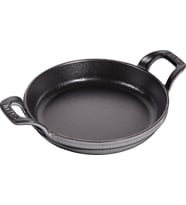 Staub Toz İstiflenebilir Fırın Kabı, Yuvarlak (16 Cm, 0,4 L İçerisinde Bulunan Mat Siyah Kaplı Tepsi (Çok Renkli)