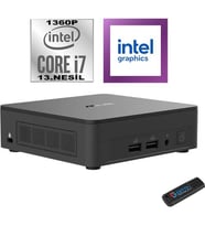 Asus NUC13 Pro Slim Kit Intel Core I7 1360P 64GB 512GB SSD Freedos Wifi/bluetooth/thunderbolt Mini Bilgisayar RNUC13ANKI700002IF12 + Zetta Flash Bellek