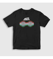 Presmono Unisex Çocuk Siyah Wave Arctic Monkeys T-Shirt 294461tt