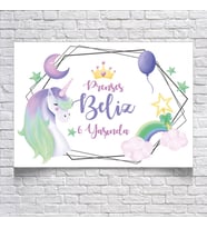 Unicorn Temalı Doğum Günü Afişi