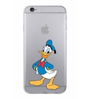 Apple iPhone 6S Plus Uyumlu Kapak Donald Duck Tasarımlı Şeffaf Silikon Kılıf