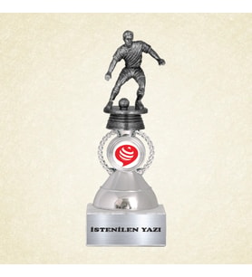 Futbolcu Figürlü Kişiselleştirilebilir Kupa (Silver)