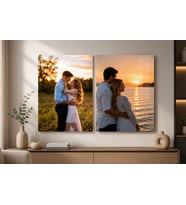 Premium Kişiye Özel 2 Adet Metal Poster Tablo Full Hd Kalite Baskı 30x40 Cm